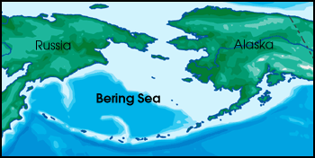 Map of the Bering Sea