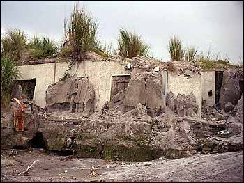 House buried by a lahar