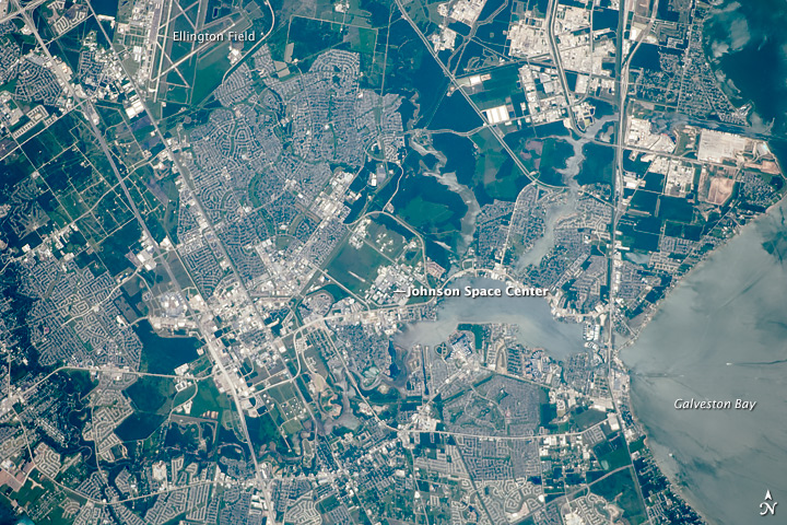 Johnson Space Center photographed from the International Space Station.