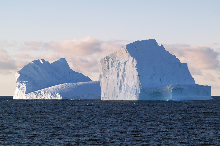 Photograph of an iceberg off Antarctica.