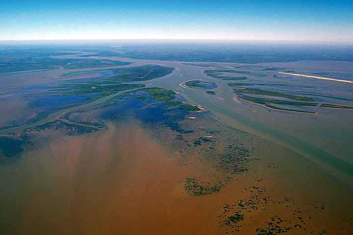 Aerial photograph of Atchafalaya Delta